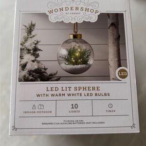 Led lit sphere with warm white led bulbs - Wondershop